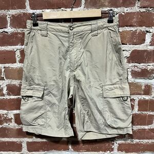 The North Face Men’s Khaki Nylon Shorts Size Small Hiking Outdoors (Stow Pocket)